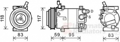 VAN WEZEL 8200k323 -  Компрессор, кондиционер